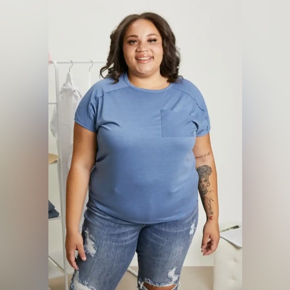 Sew In Love Full Size Exposed Seam Round Neck Short Sleeve T-Shirt - Picture 5 of 7